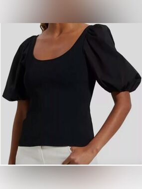 Theory SS Scoop top black size small retail $348
